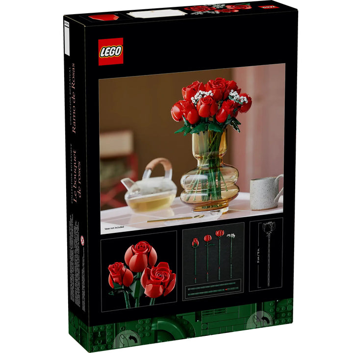 Celebrate love with LEGO 10328 Rose Bouquet! 822 pieces, customizable display. Perfect anniversary or Valentine's gift for adult LEGO and flower enthusiasts.