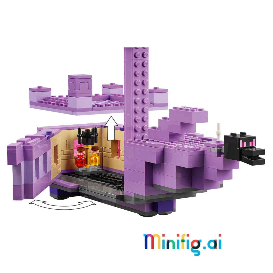Conquer the End with LEGO Minecraft 21264! Ender Dragon, End Ship, and 5 characters await. 657 pieces of block-building fun for ages 8+.