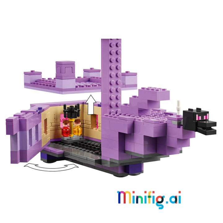 Conquer the End with LEGO Minecraft 21264! Ender Dragon, End Ship, and 5 characters await. 657 pieces of block-building fun for ages 8+.