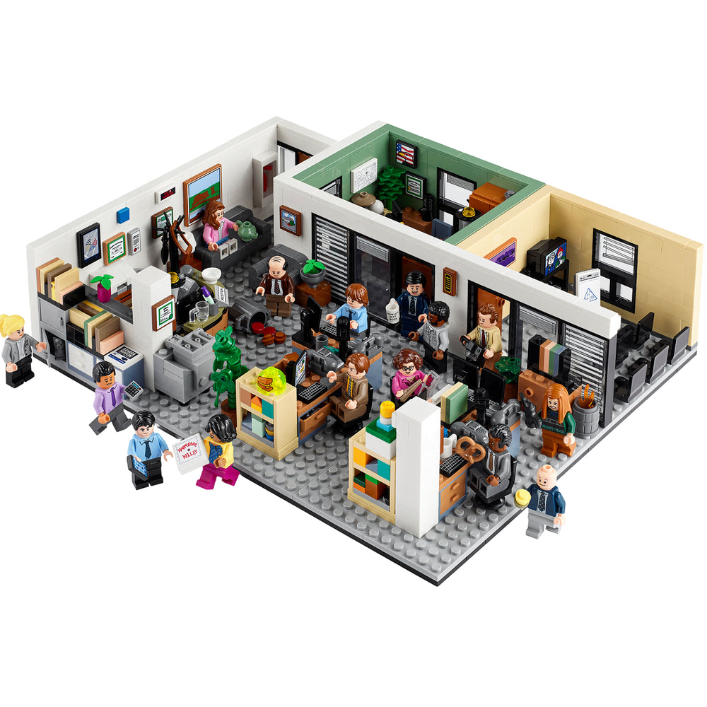 LEGO The Office (21336): Dunder Mifflin replica. 15 character minifigures. 1,164 pieces. Iconic show moments. Adult 18+ set. Perfect fan collectible.