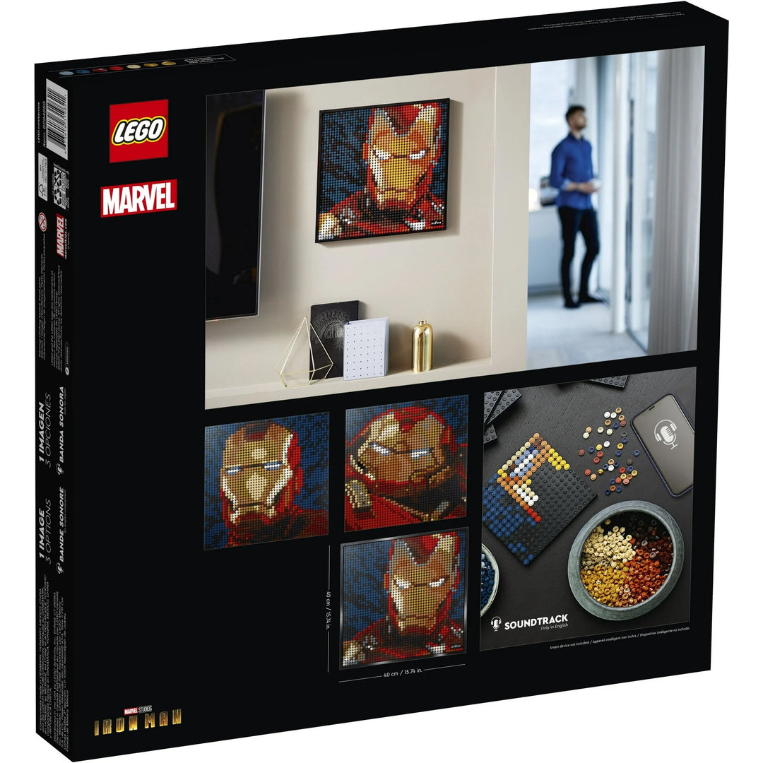 Experience the MCU with LEGO 31199! Create Iron Man mosaic art, 3 suit options. Perfect creative project for adult Marvel enthusiasts.