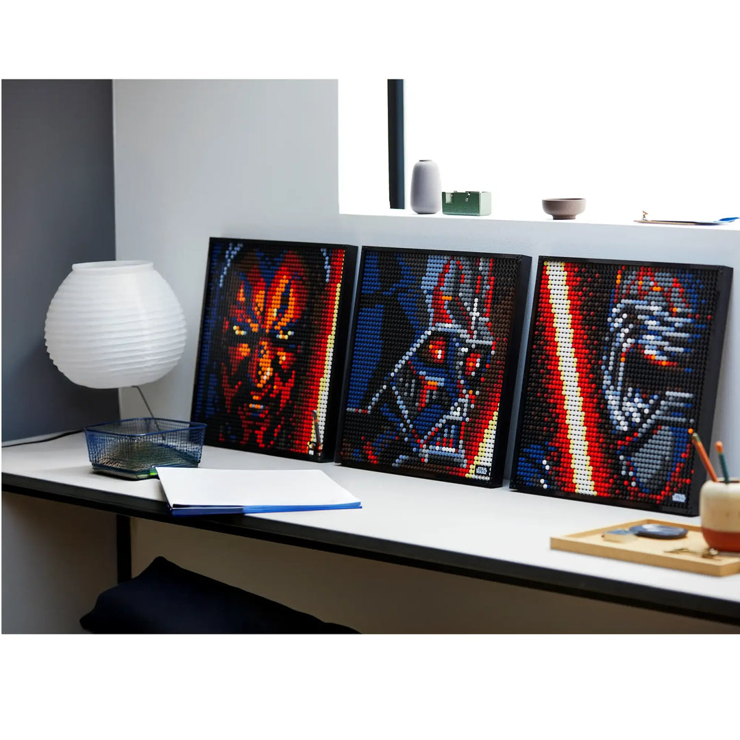 LEGO Art 31200: Star Wars Sith Lords come to life! Buildable mosaic portraits, 15.5" square. Ideal gift for Star Wars collectors and art enthusiasts.