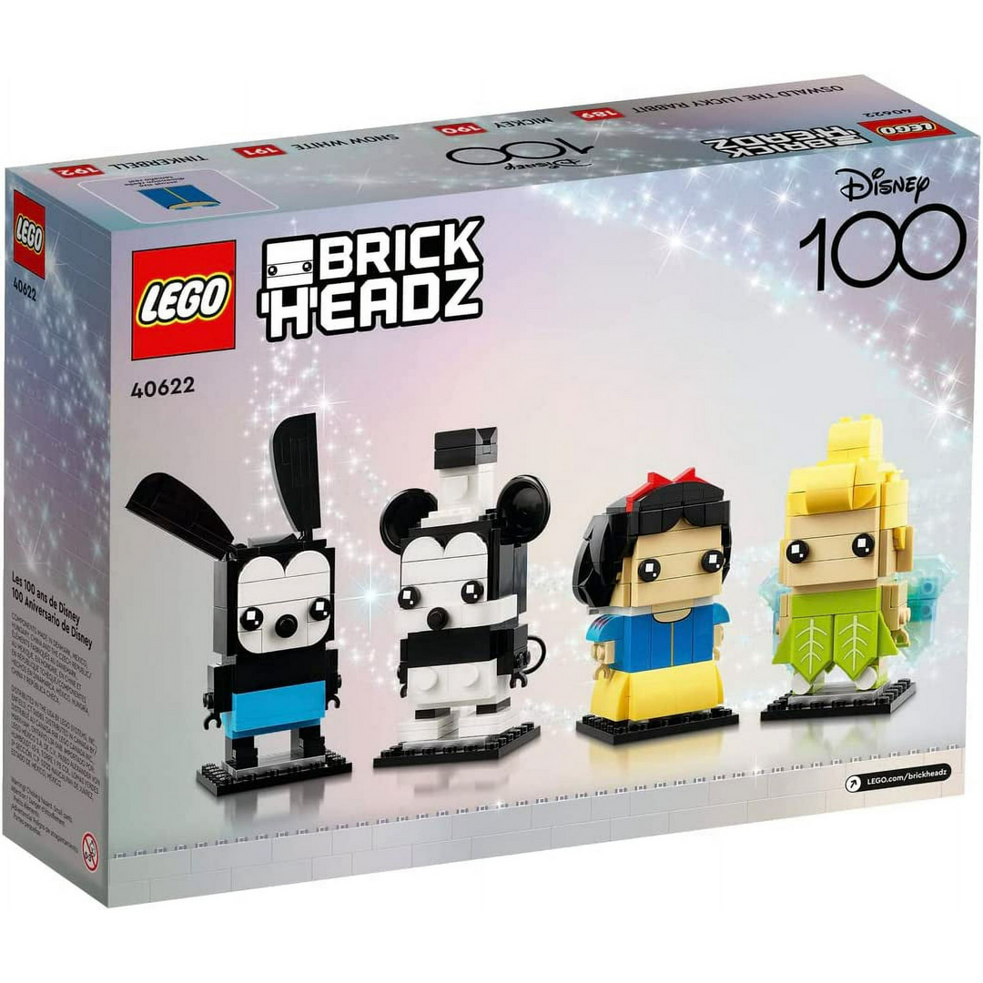 Create your own Disney display with LEGO 40622! Build 4 beloved characters as BrickHeadz. Unique 100th celebration set for fans and builders 10+.