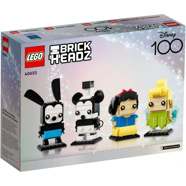 Create your own Disney display with LEGO 40622! Build 4 beloved characters as BrickHeadz. Unique 100th celebration set for fans and builders 10+.