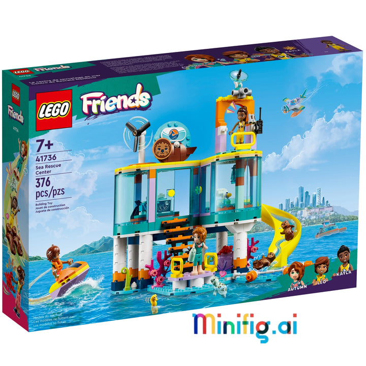 LEGO 41736 Sea Rescue: Build marine center, save sea life! 376 pieces, 3 mini-dolls, 4 animals. Ocean adventures for 7+. #LEGOFriends #AnimalRescue