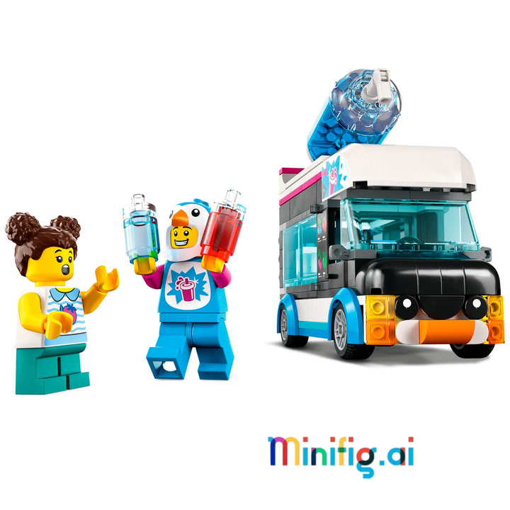 Cool down with LEGO City 60384! Build penguin slushy van, use 4 machines & serve customers. Fun summer playset for kids 5+. #LEGOSummer #CityVehicles