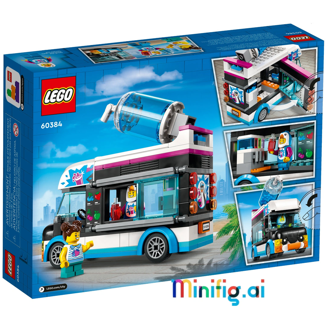 Create tasty adventures with LEGO 60384! Penguin slushy van with opening sides & roof. Imaginative play for young builders 5+. #LEGORolePlay #CitySet