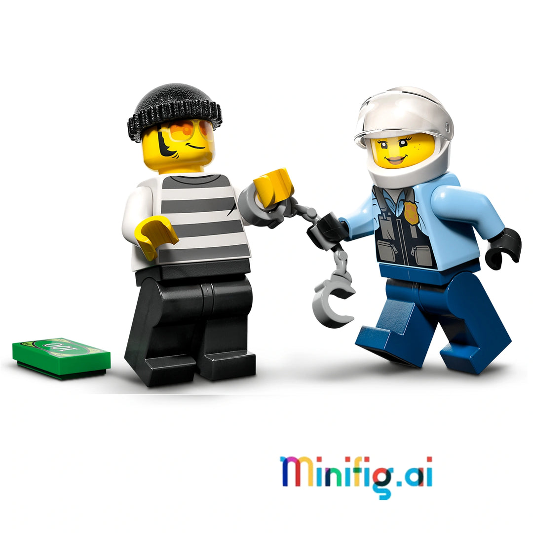 LEGO City 60392: High-speed pursuit set! Police motorbike chases sports car. 59 pieces of imaginative play for young crime-fighters. #LEGORolePlay #CityAction