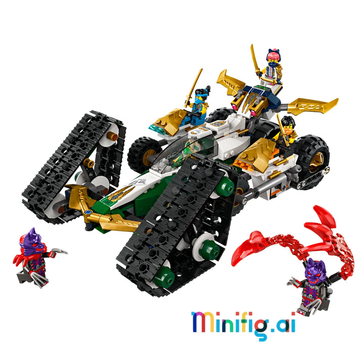 Unleash ninja power with LEGO 71820! 4 vehicles in 1, 6 NINJAGO heroes. 576 pieces of action-packed fun for ages 9+. #LEGOBuild #NinjaPlayset