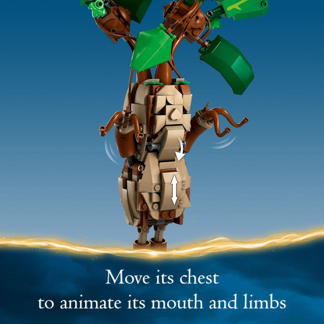 Create Hogwarts magic with LEGO 76433 Mandrake! Interactive plant toy, buildable pot, and nameplate. Perfect gift for Harry Potter enthusiasts.