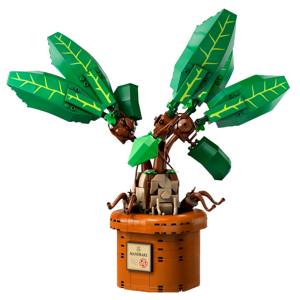 LEGO 76433 brings Harry Potter's Mandrake to life! Posable leaves, animated chest, and removable plant. Magical building experience for wizards 10+.
