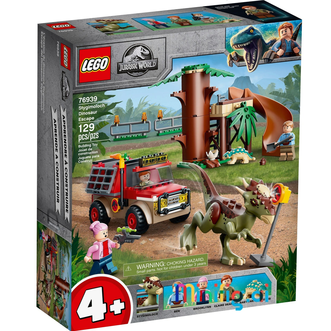 LEGO 76939 Dino Escape: Tree house, off-roader & Stygimoloch. 3 minifigs, baby Bumpy. Jurassic World action for ages 4+. #LEGOJurassic #PreschoolToy