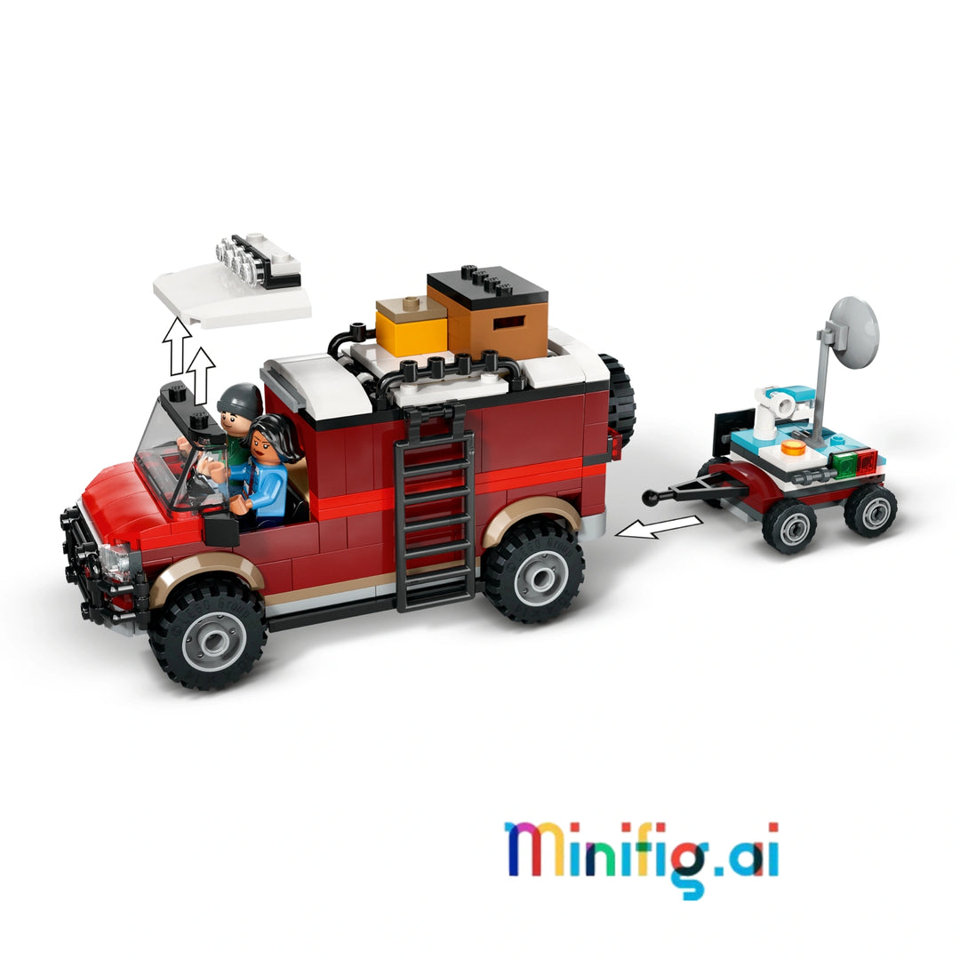 Build and play with LEGO 76965 Jurassic World! Stegosaurus, Velociraptor, off-road vehicle, and tree lookout await. Perfect for dinosaur enthusiasts.