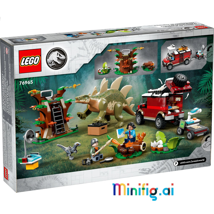 LEGO 76965 Jurassic World adventure awaits! Stegosaurus Discovery set with dinosaurs, off-roader, and tree lookout. Exciting play for ages 6 and up.
