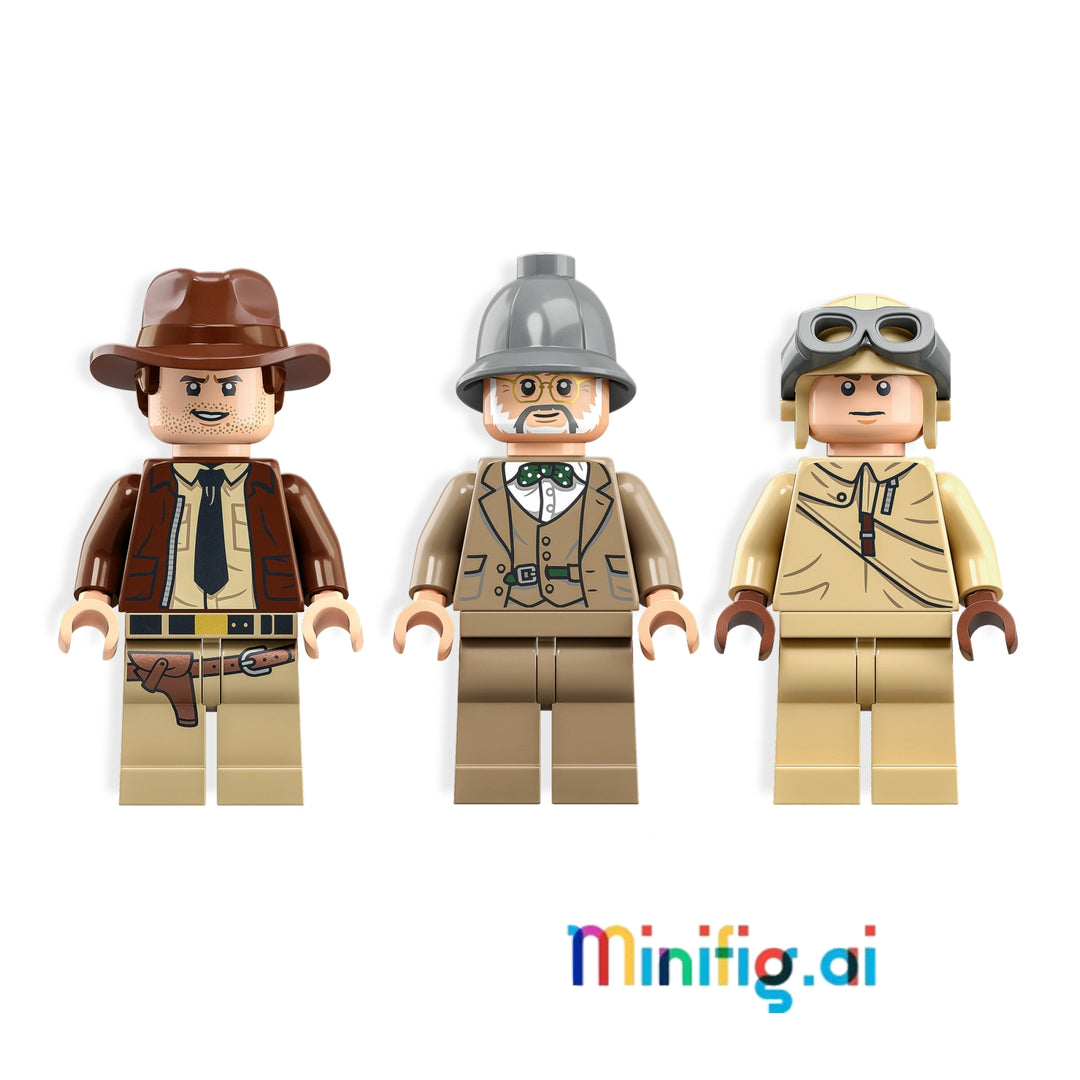 LEGO 77012 Indiana Jones set: Last Crusade Fighter Plane Chase. Features car, plane, and Indy with whip. Exciting playset for kids 8 years and older.