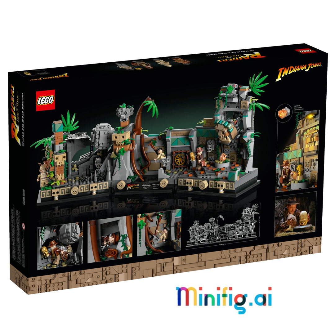 Unleash adventure with LEGO Indiana Jones 77015! Temple of the Golden Idol set features traps, 4 minifigures, and 1,545 pieces. Adult builders' treasure.