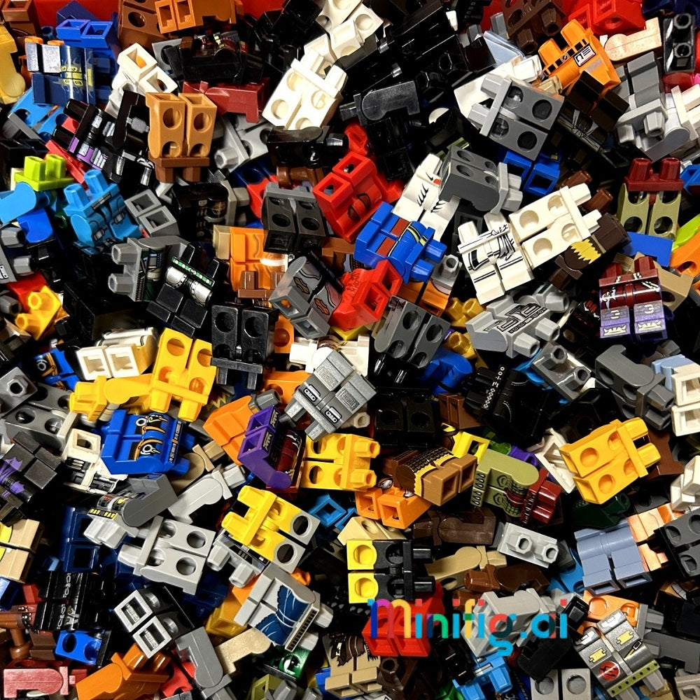Premium LEGO minifigure parts collection featuring dinosaur masks, helmets & detailed torsos. Genuine LEGO-compatible pieces in diverse colors for custom builds.
