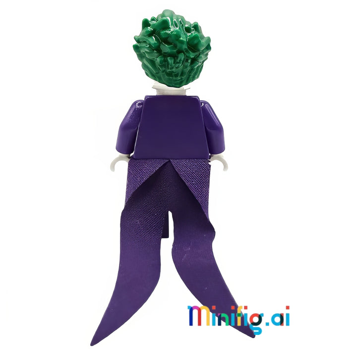 DC Super Heroes Joker minifigure with purple suit torso from sets 211702 & 30523, sh0354, Rear View, B01MQSSU9Q