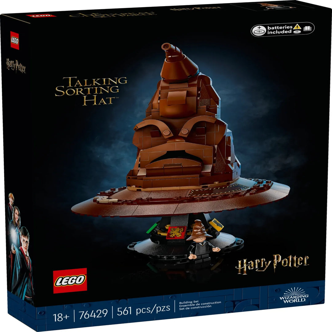 Bring the Sorting Ceremony home with LEGO 76429! Buildable Sorting Hat, sound brick, and Harry Potter minifigure. Magical addition to any Potter collection.