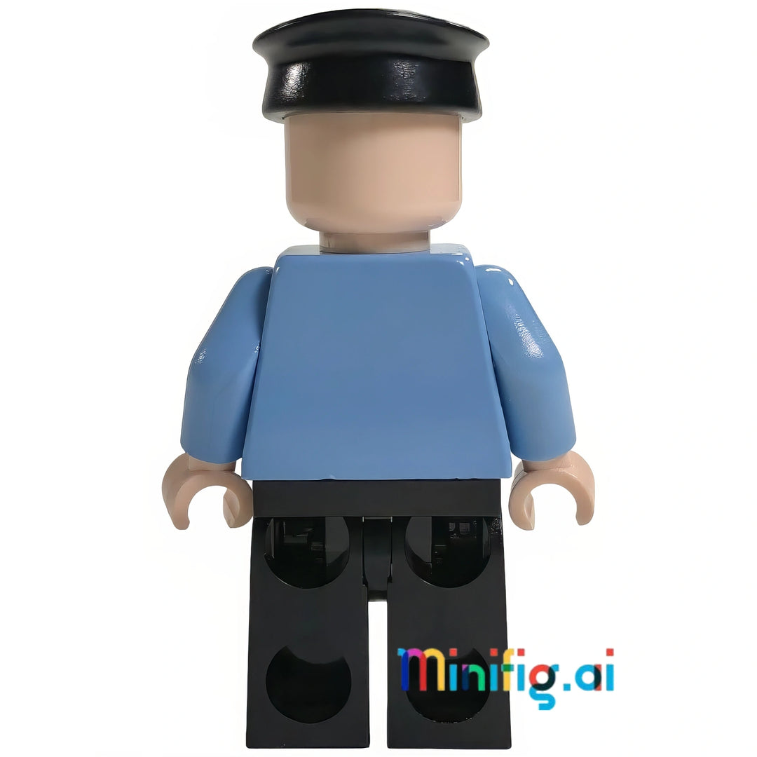 LEGO DC Super Heroes Armored Truck Driver Minifigure From Set 76015, bricklink sh0109, Rear View, B015R3D4ZM