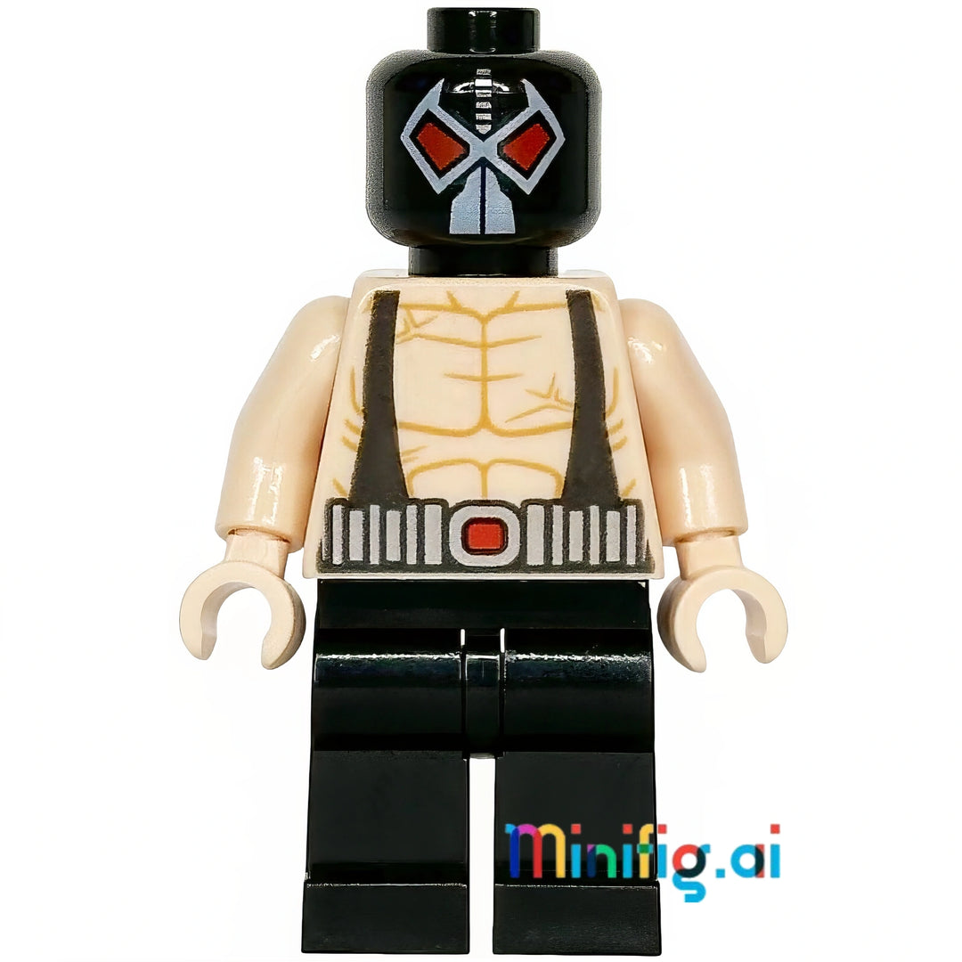 LEGO DC Super Heroes Bane Minifigure From Set 6860, bricklink sh0009, Front View, B007J9EV28