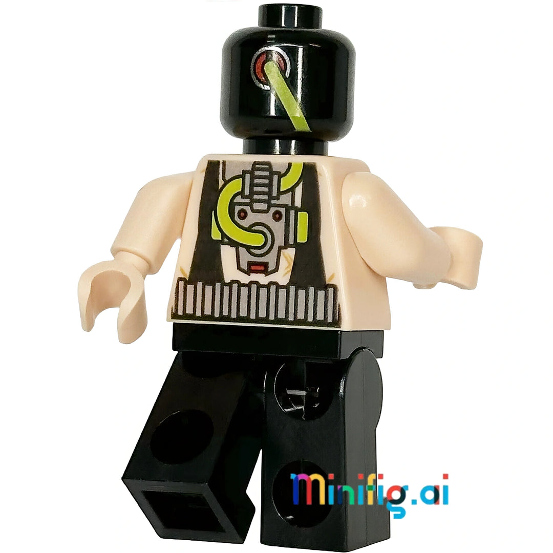 LEGO DC Super Heroes Bane Minifigure From Set 6860, bricklink sh0009, Rear View, B007J9EV28