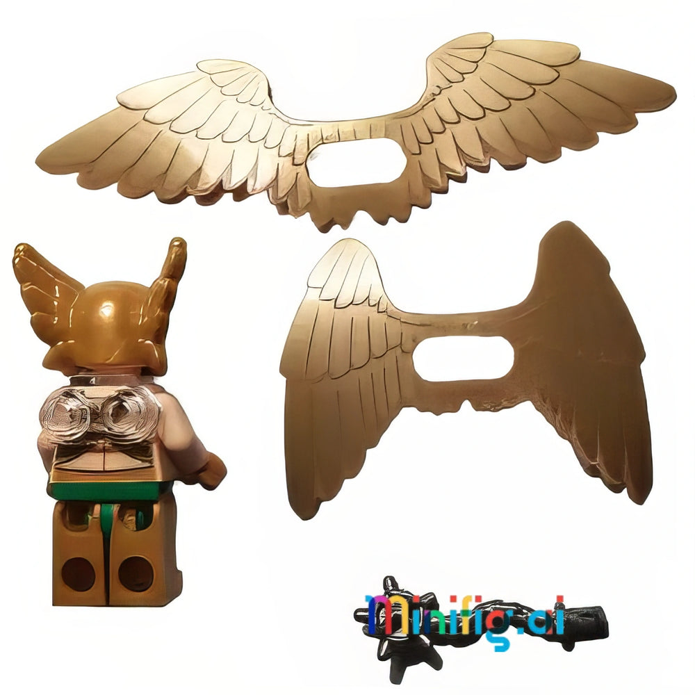 LEGO DC Super Heroes Hawkman Minifigure from set 76028, bricklink sh0154, Rear View, B01L36INSU