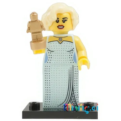 LEGO Hollywood Starlet Collectible Minifigure Series 9 From Set 71000 bricklink col09-3, Front View, B00AWJ9E9M