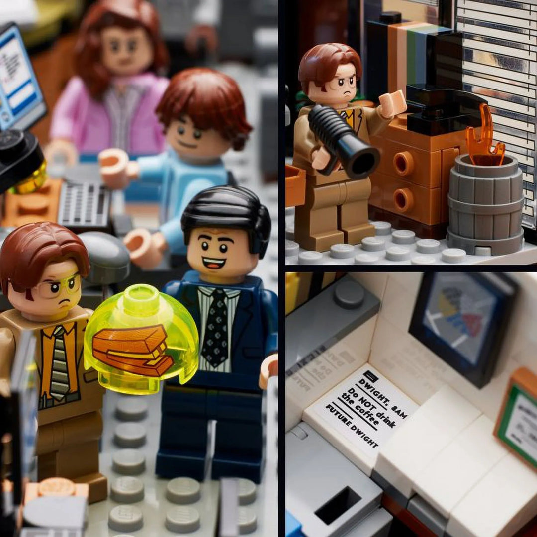 LEGO Ideas 21336: The Office. Reception, conference room, Michael's office. 15 minifigures. Easter eggs galore. Adult fan gift. Display-worthy.