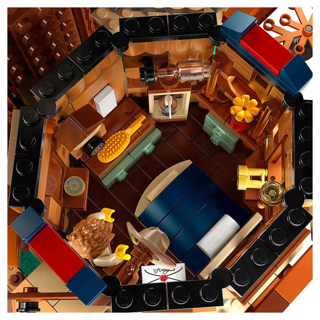 LEGO Ideas 21318: Nostalgic treehouse. 3 cabins, landscape base. Working crane, swing. Customizable leaves. 16+ builders. Perfect display piece.