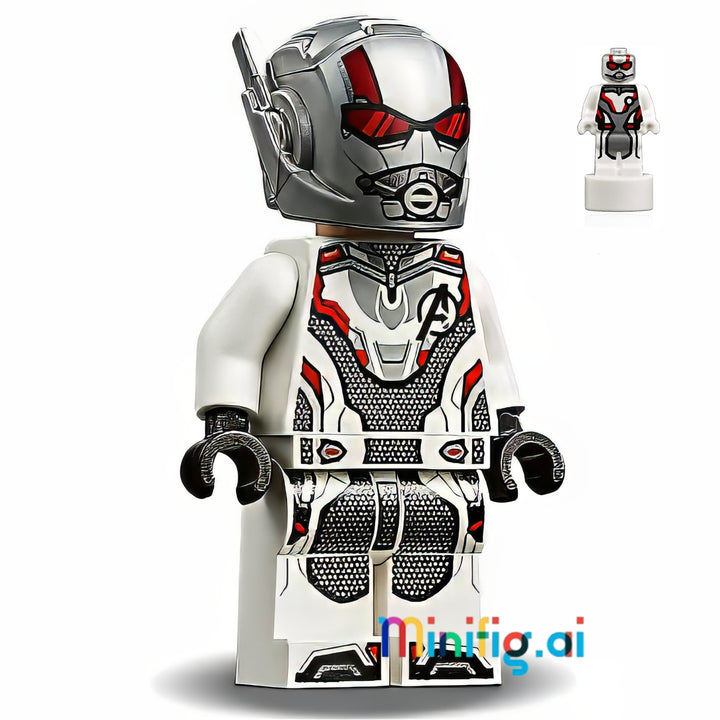 LEGO Marvel Super Heroes Ant-Man Minifigure with Quantum Size Microfigure from set 76124 bricklink sh0563, Front View, B09R8Z1NR4