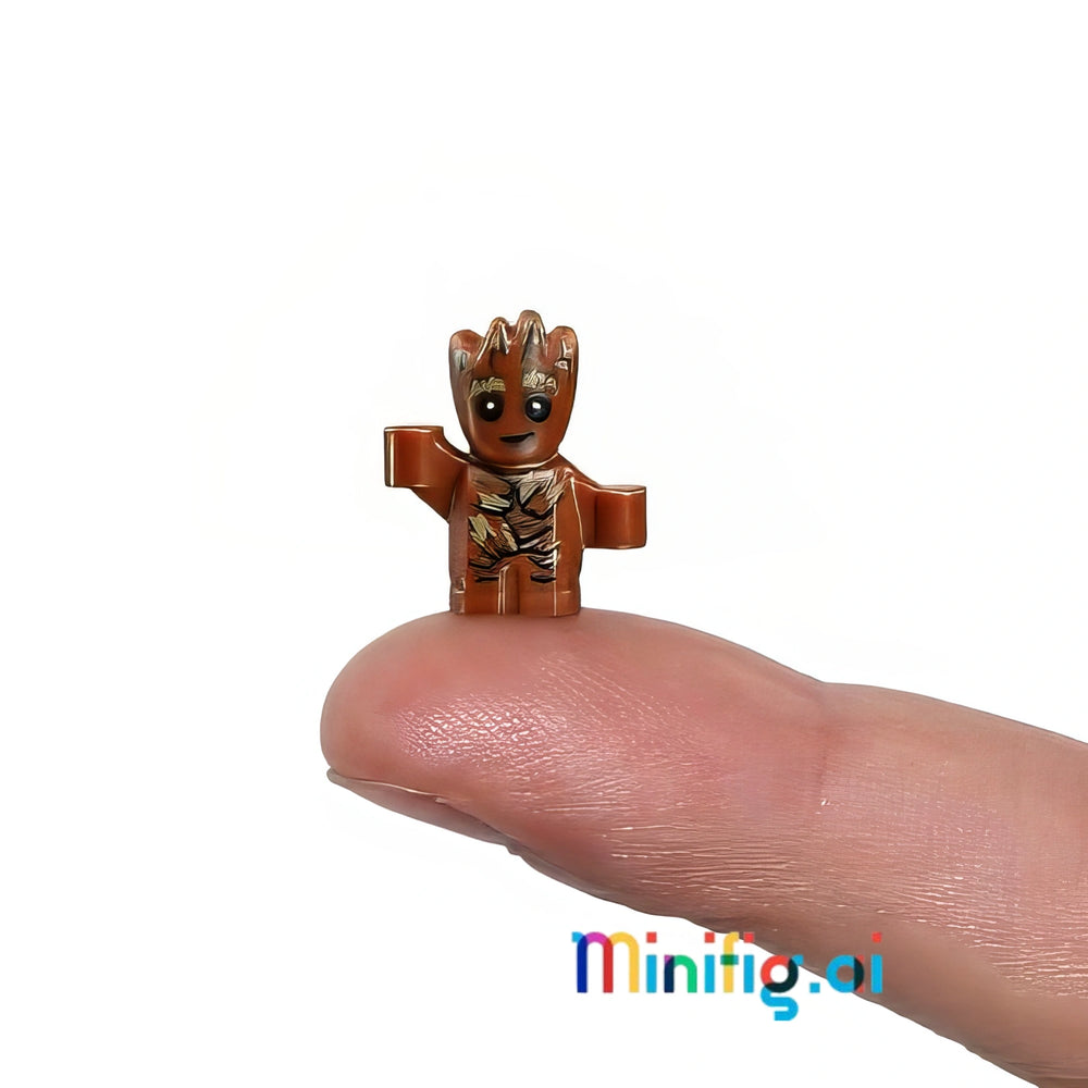 LEGO Marvel Super Heroes Baby Groot Minifigure Guardians of the Galaxy 2 From Set 76081, bricklink sh0389, Actual Size, B09KWYWGH6