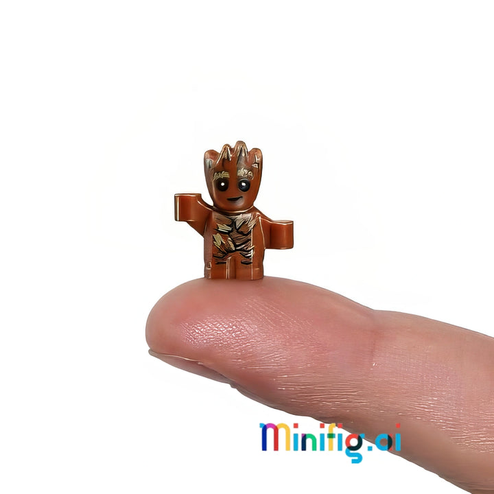LEGO Marvel Super Heroes Baby Groot Minifigure Guardians of the Galaxy 2 From Set 76081, bricklink sh0389, Actual Size, B09KWYWGH6