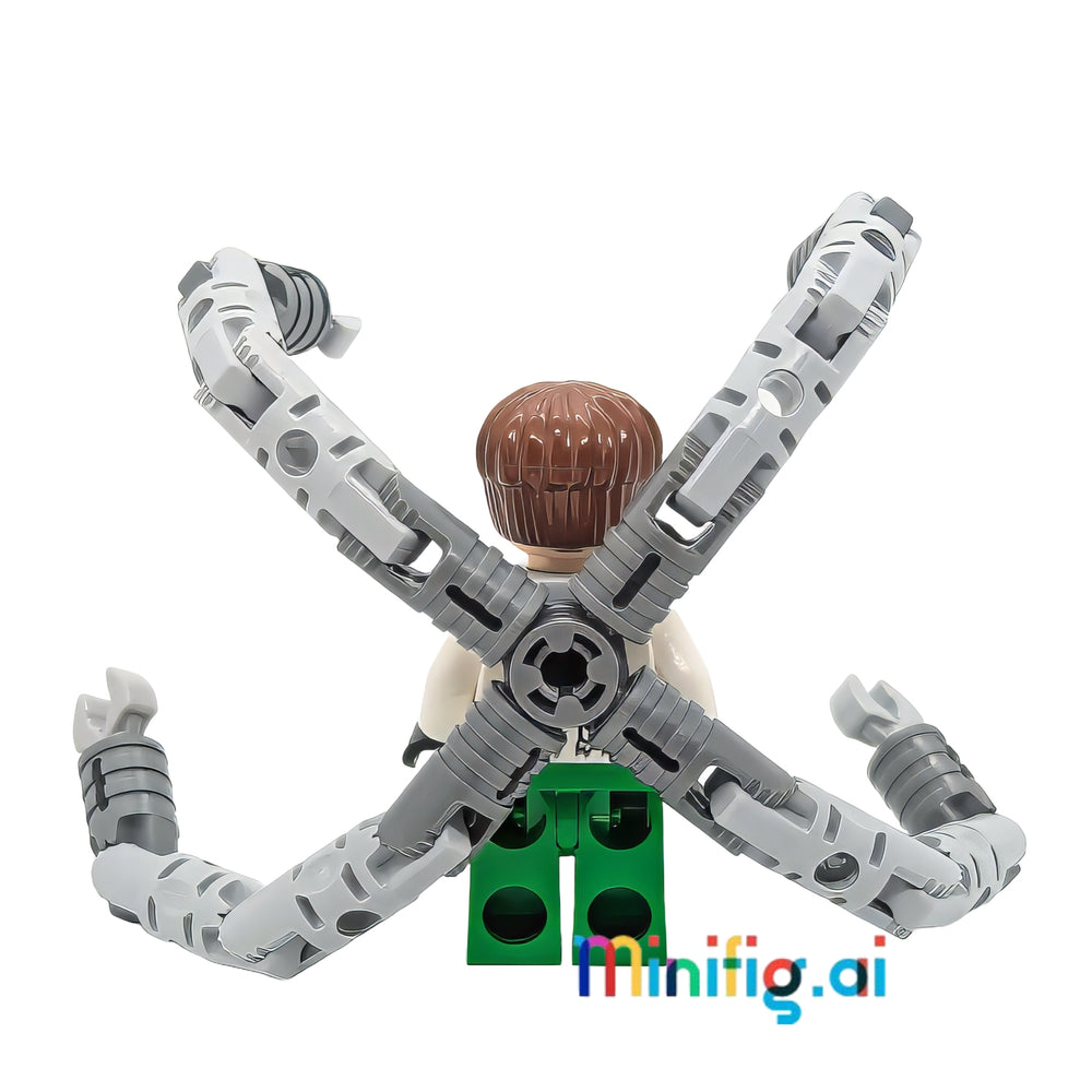 LEGO Marvel Super Heroes Dr. Octopus Doc Ock Minifigure from set 76015, bricklink sh0110, Rear  View, B00J15V51S