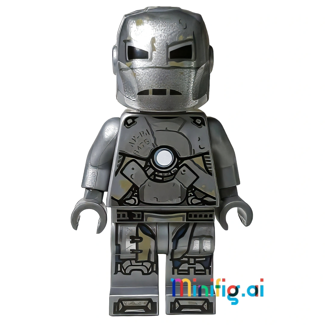 LEGO Marvel Super Heroes Iron Man Mark 1 Minifigure From Set 76125, bricklink sh0565, Front View, B09KXF242R