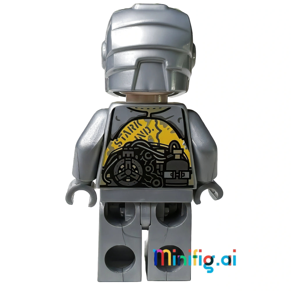 LEGO Marvel Super Heroes Iron Man Mark 1 Minifigure From Set 76125, bricklink sh0565, Rear  View, B09KXF242R