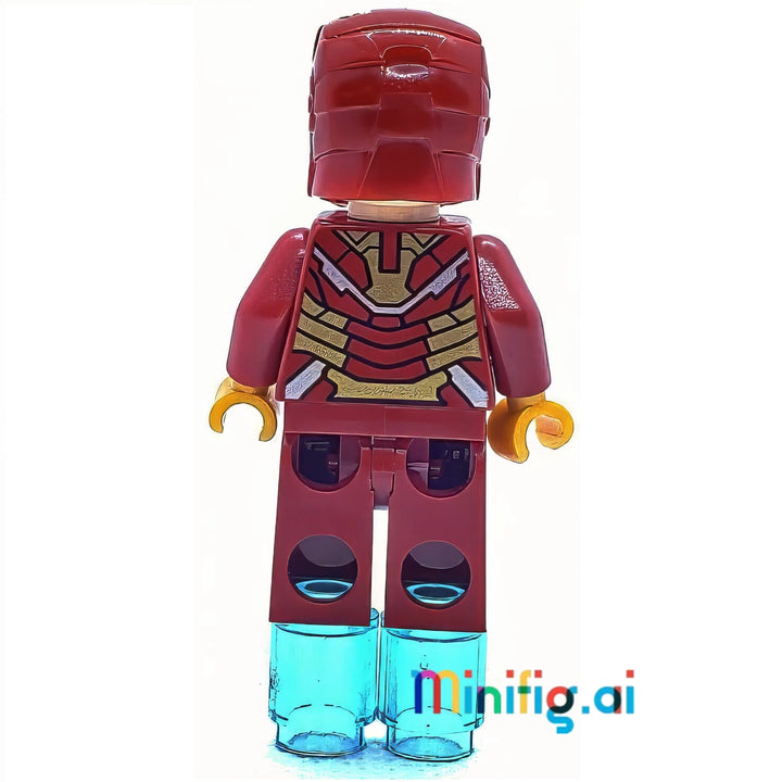 LEGO Marvel Super Heroes Iron Man Mark 42 Minifigure From Set 76006, bricklink sh0065, Rear View, B00B8WYVR2