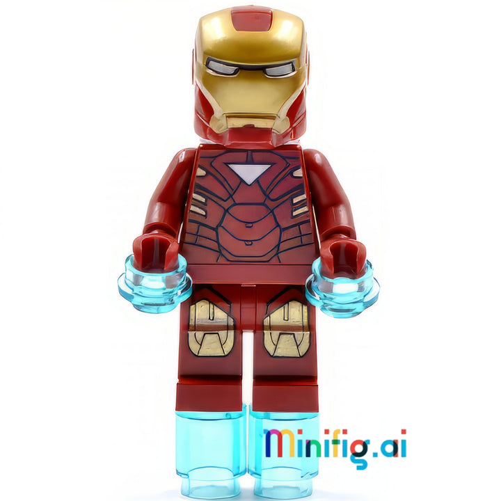 LEGO Marvel Super Heroes Iron Man Mark 6 Minifigure From Sets 6867 & 30167, bricklink sh0015, Front View, B007BFLGU0