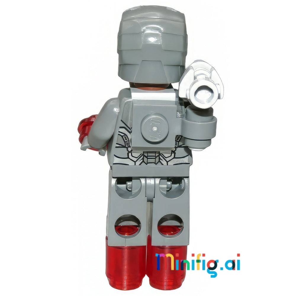 LEGO Marvel Super Heroes Iron Man War Machine Minifigure From Set 76006, bricklink sh0066, Rear View, B00BPJ7B5W