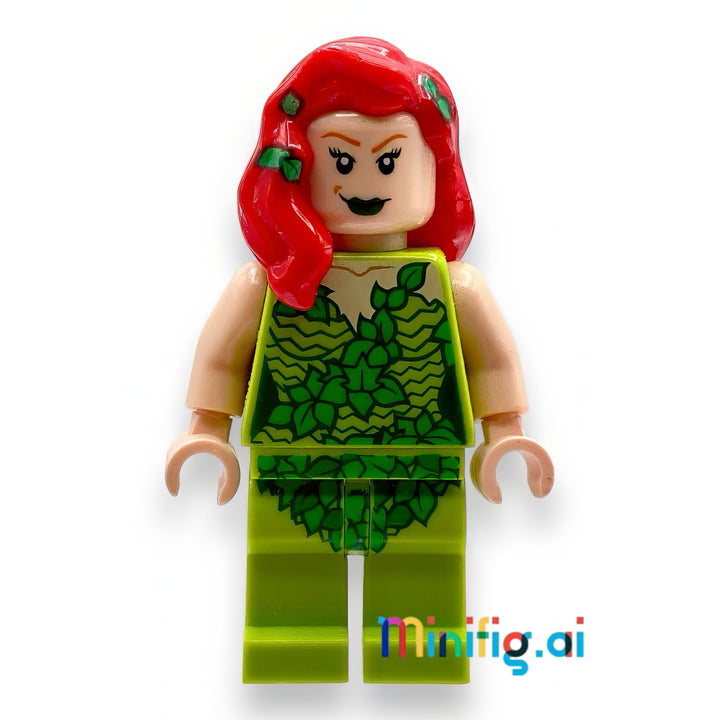 LEGO Marvel Super Heroes Poison Ivy Minifigure from sets 6860, 10937, 76035, bricklink sh0010, Front View, B006JH7ZAQ
