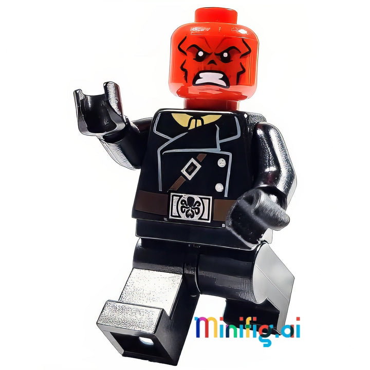 LEGO Marvel Super Heroes Red Skull Minifigure from set 76017, bricklink sh0107, Front View, B00I0BW32O