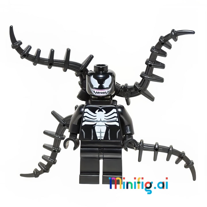 LEGO Marvel Super Heroes Venom Minifigure from set 76004, bricklink sh0055, Front View, B00AZO980E