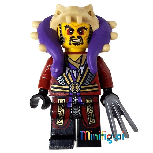 LEGO Ninjago Chen Minifigure with claw From Sets 70746 & 70595, Front View, njo136, B00WCN8294