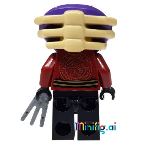 LEGO Ninjago Chen Minifigure with claw From Sets 70746 & 70595, Rear View, njo136, B00WCN8294