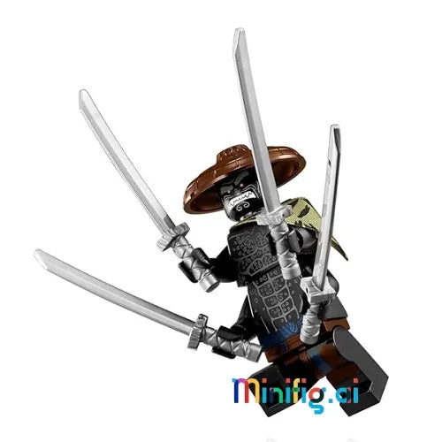 LEGO Ninjago Jungle Garmadon Minifigure with 4 silver swords From Sets 70608 & 70617, Front View, njo310, B07CKCWP2G