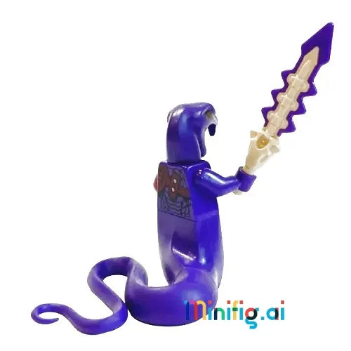 LEGO Ninjago Kapau'rai Serpentine Minifigure with Bone Blade From Set 70749, Back View, njo127, B09HL5P93V