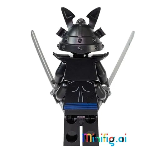 LEGO Ninjago Lord Garmadon Minifigure with Four Silver Shamshir Swords From Sets 70613 & 70631 & 70656, Back View, njo364, B0762DY7B5