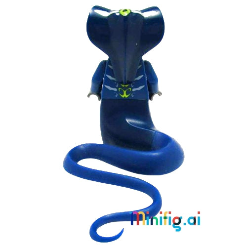 LEGO Ninjago Skales Minifigure with Gold Serpent Staff From Sets 9444 & 9446, Back Side, njo040, B088B9MBSX