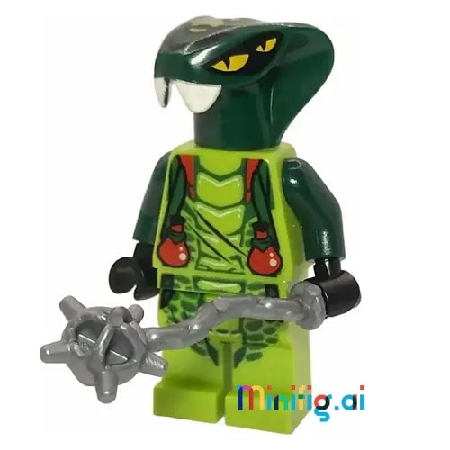 LEGO Ninjago Spitta Minifigure with Morning Star Weapon From Set 9449, Right Side, njo058, B00854JJL4