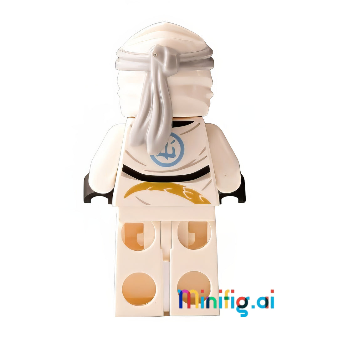 LEGO Ninjago Zane Legacy Minifigure with Two Throwing Stars From Sets 70667 & 70670, Rear View, njo494, B07S648PKX